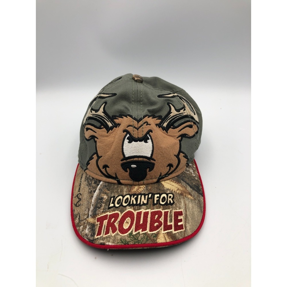Buck Wear Baseball Hat Toddler Lookin For Trouble‎ Camo Deer Adjustable Green